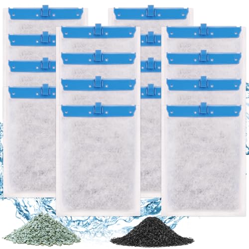 Image of fishkeeper 16 Pack Large Filter Cartridges Compatible with Tetra Whisper Bio-Bag Filters Replacement Filter Cartridges for Whisper Power Filters 20i /40i /IQ20 /30 /45 /60 PF20 /30 /40 /60(Ready to Use)