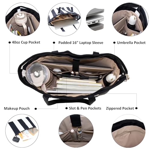Bolso Tote de Pana para Mujer con Compartimento para Laptop miniatura 4