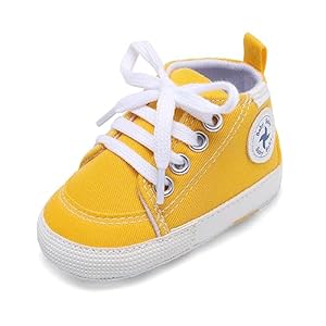 Baby Girls Boys Shoes Soft Anti-Slip Sole Newborn First Walkers High Top Canvas Denim Unisex Infant Sneaker