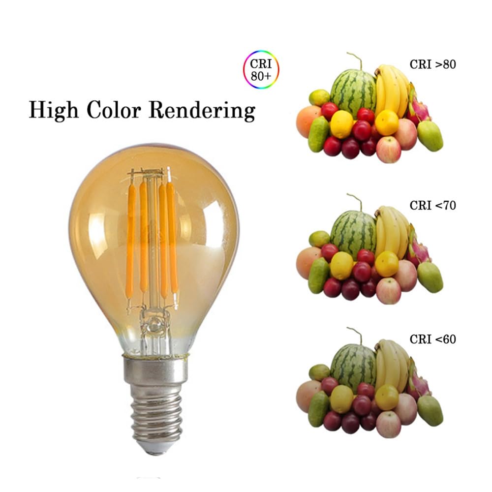 6 Pièces G45 E14 4W 220V Ampoule LED Rétro Lampe d'intérieur Ampoule Shop Lampe De Table Lampe De Bureau Spot Living Lighting Blanc Chaud