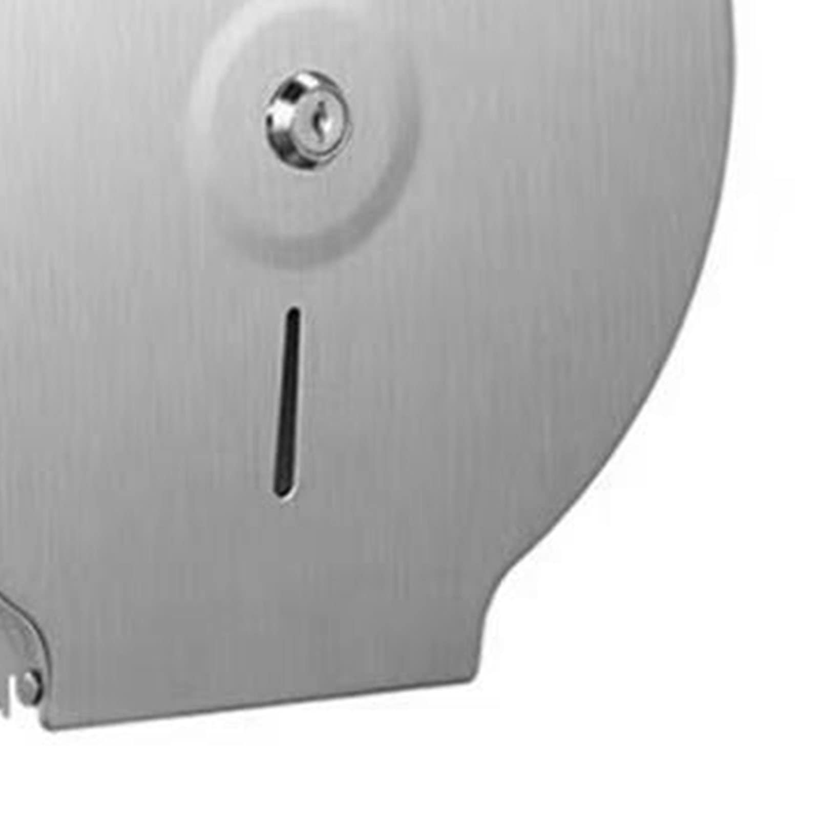 Distributeur de Papier Toilette Jumbo Commercial avec Étagère, Support Mural en Acier Inoxydable, Verrouillable pour Salle de Bain