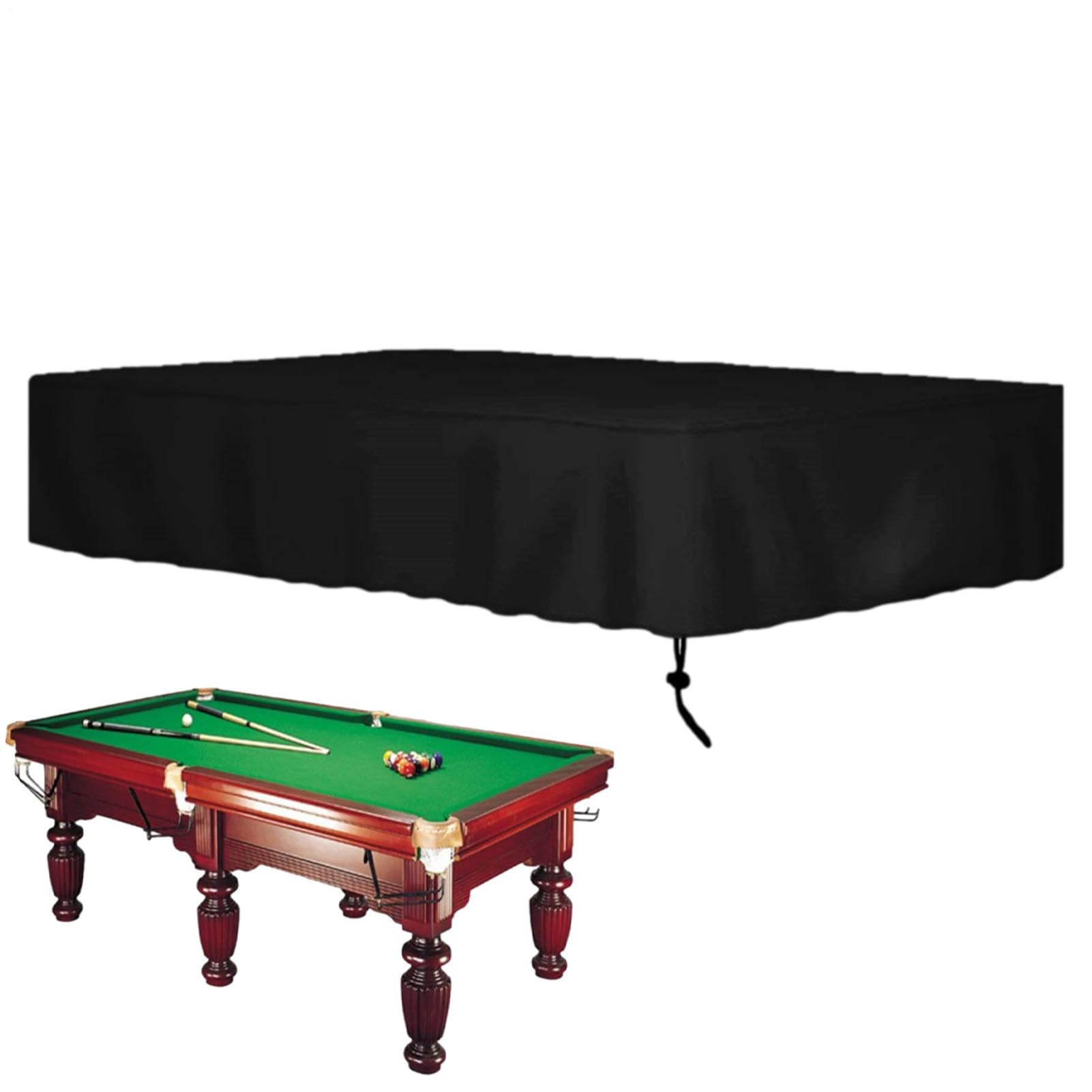 Billardtisch-Abdeckung, 420D-Polyester, staubdicht, Sonnenschutz, Regenschutz, wasserdicht, für drinnen und draußen, harte Abdeckung, 285 x 158 x 20 cm