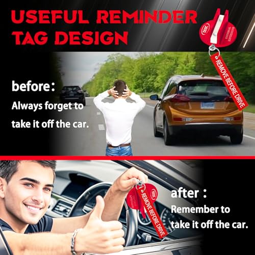 Image of DEDC Universal Pinch Weld Jack Pad 2 Pcs Red, Magnetic Aluminum Jacking Puck Frame Rail Protecotr with 2 Reminder Streamers Compatible, Garage Accessories for Mechanics