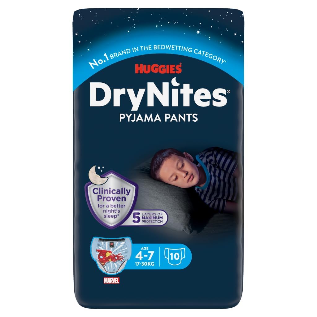 Huggies Drynites Pyjama Pants - Boy Size 4-7 Years (17 to 30 Kg)