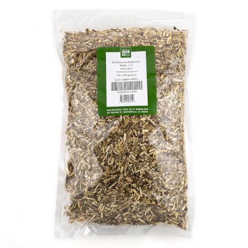 Echinacea Purpurea Cut & Sifted by Herb Co Purple Coneflower Wild Crafted from Albania Kosher for Tea Shampoos Body Washes & Lotions 1 lb