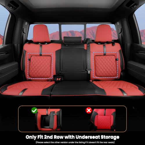 Image of 2019-2026 Chevy Silverado /GMC Sierra Seat Covers, Black & Red
