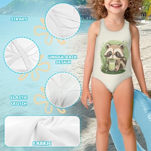 Image of Girls One Piece Swimsuits Sleeveless Lightweight Bathing Suit Beach Swim Suit Quick Dry Swimwear 5-14 Y