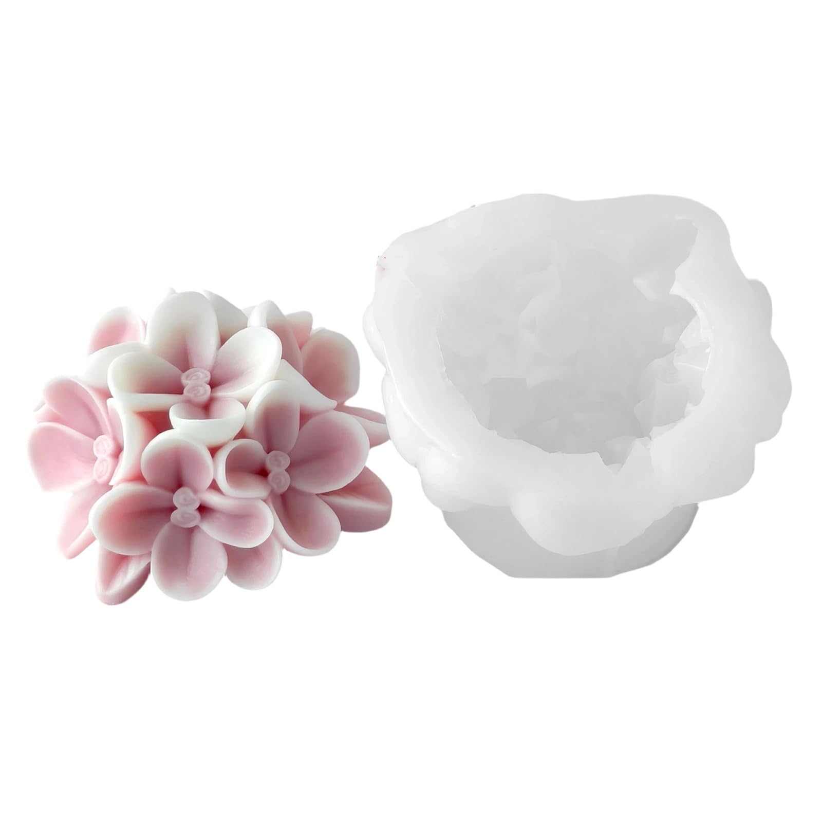 hogtnd Professional Silicone Hydrangea Candle Mould, Ideal for Baking Projects at Home and Party Decoration, Robust and Flexible Silicone Candle Mould
