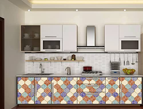 Image of CABANA HOMES Wall Stickers DIY Decal Wallpaper for Home Decor (45 x 125 cm, 2 Rolls) (12 sq. ft) Decorative Self Adhesive Bedroom, Living Room, Furniture, Wardrobe, Office, Multicolour