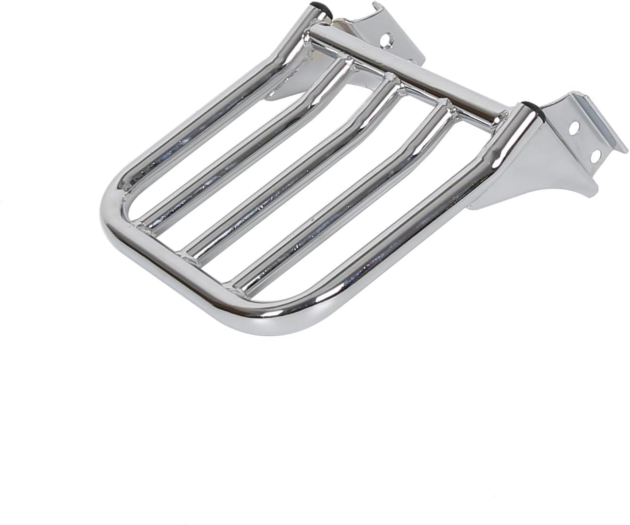 ECOTRIC Sissy Bar Backrest Chrome Luggage Rack Compatible with 2004-Later Harley Softail Heritage Dyna FLSTF FLST FLSTC FLSTSC