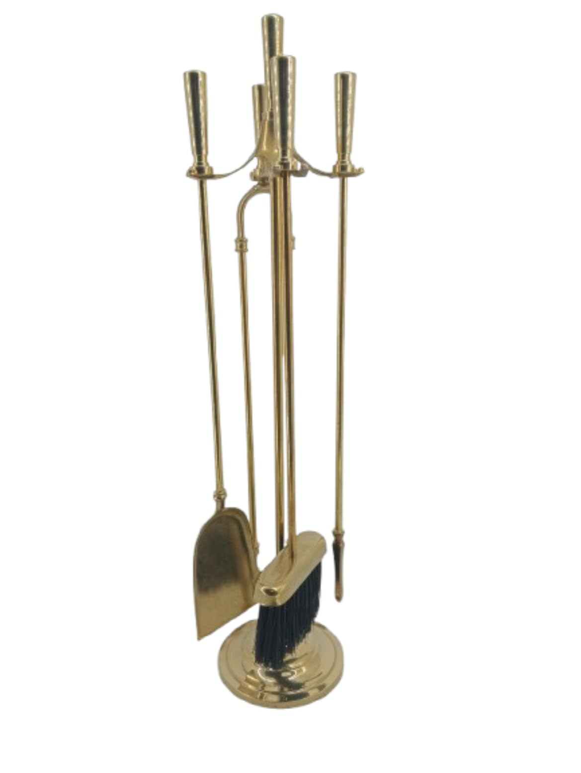 Set accessori per camino kit utensili trespolo in ottone lucido cilindro