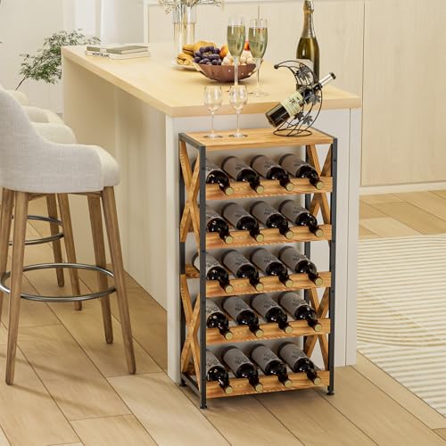 Lumamu XXHJJBZJ 20 Bottle Wine Rack Freestanding Floor cover