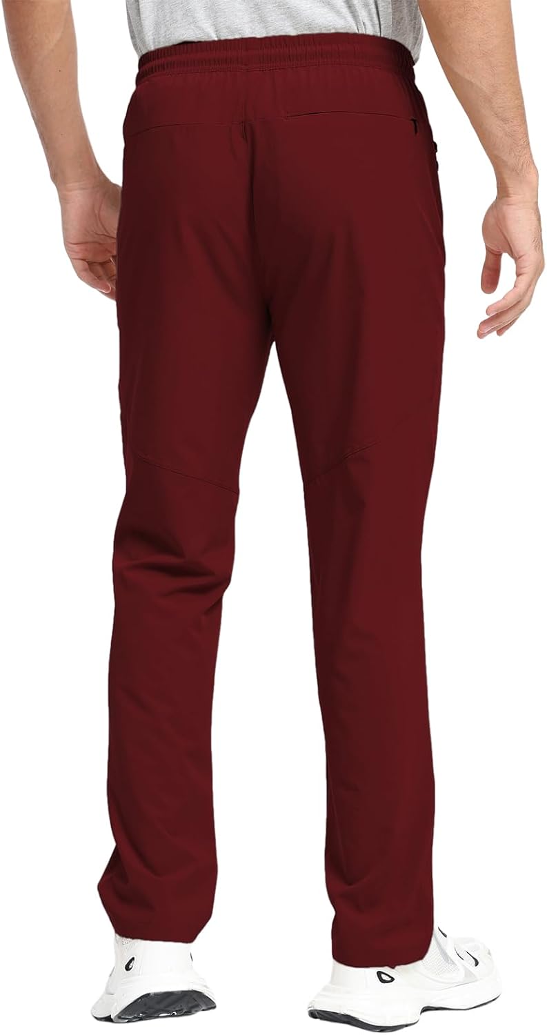 Men's Lightweight Hiking Pants Elastic Waist Water Resistant Quick-Dry Sweatpants for Running Traveling Outdoor Work - Image 2