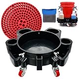 Ensemble de seau : ce seau de lavage de voiture transforme votre seau de lavage de 20 L en un centre de commande mobile ; le filtre à sédiments inséré piège les particules au fond, protégeant la finition de votre véhicule pendant chaque cycle de lavage ; le gant en argile de lavage de voiture inclus garantit une efficacité de nettoyage supérieure et une protection de la peinture sans rayures,