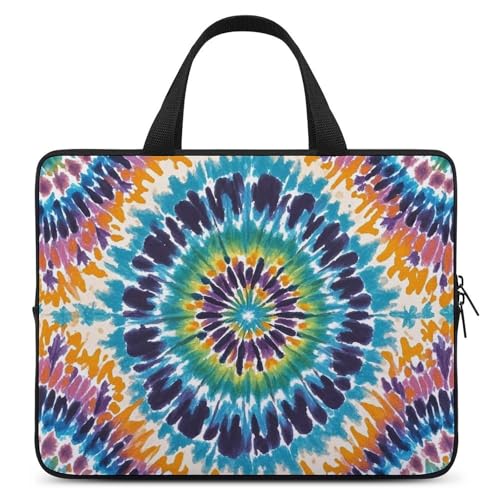 Sac ordinateur portable tie-dye coloré pour cours universitaires et bureau