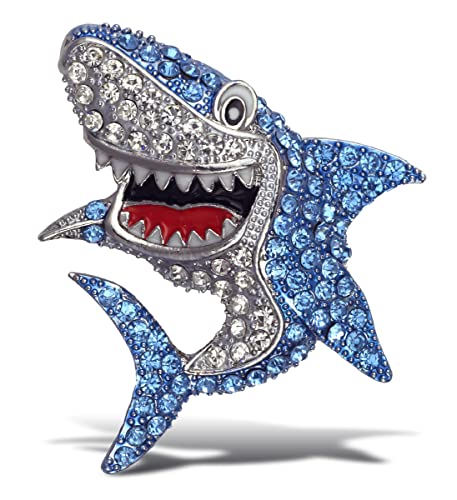 Imán decorativo tiburón brillante para nevera 2 pulgadas miniatura 1