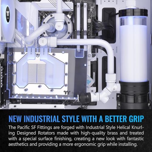 Image of Thermaltake Pacific SF 45 Degree Adapter White /DIY LCS /Fittings CL-W397-CU00WT-A