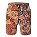 Men Summer Beach Trunks Colorful Autism Awareness Puzzle Drawstring Elastic Waist Quick Drying Swimming Beach Board Shorts，Breathable Quick-Drying Swim Trunks Beach Shorts Board Shorts XXL