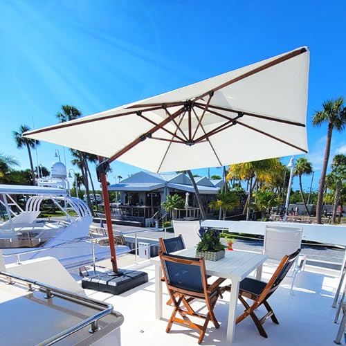 image for PURPLE LEAF 9' X 12' Double Top Deluxe Wood Pattern Rectangle Patio Um