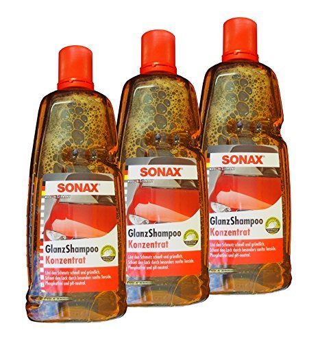 Preisjubel 6 x SONAX GlanzShampoo Konzentrat 1000ml, Carshampoo, Autoreinigung, Kfz-Pflege