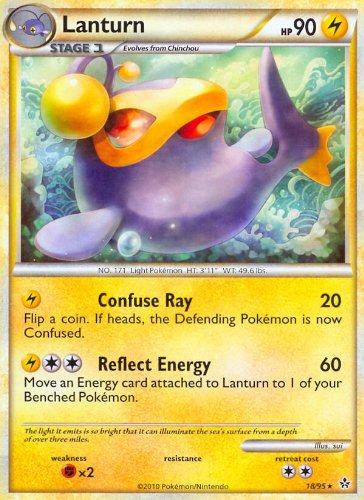 Pokemon Legend HS2 Unleashed Single Card Lanturn #18 Rare [Toy]