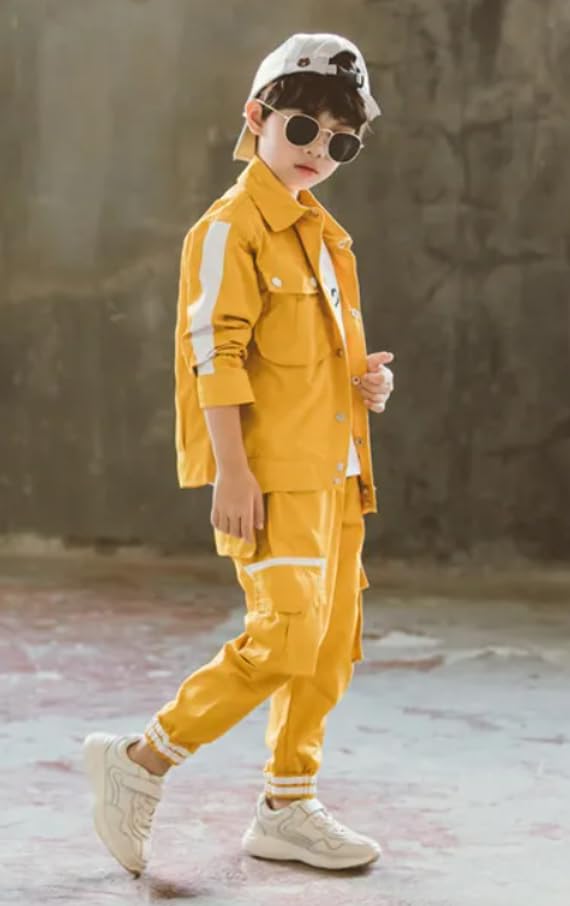 Image of Ameeha 3 Piece Outfits Hiphop Casual Dance Costume, T-Shirt Jersey and Jogger Pants Clothing Set