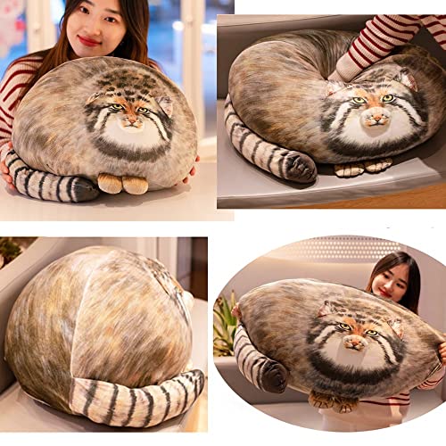 OUKEYI 40 cm großes Katzen-Plüsch-Kissen, niedliche Steppe-Katze, gefüllte Tiere, dicke Katze, Kawaii-Kissen, Kätzchen, Plüschkissen, Puppe, großes Plüschspielzeug, Jungen, Freundin