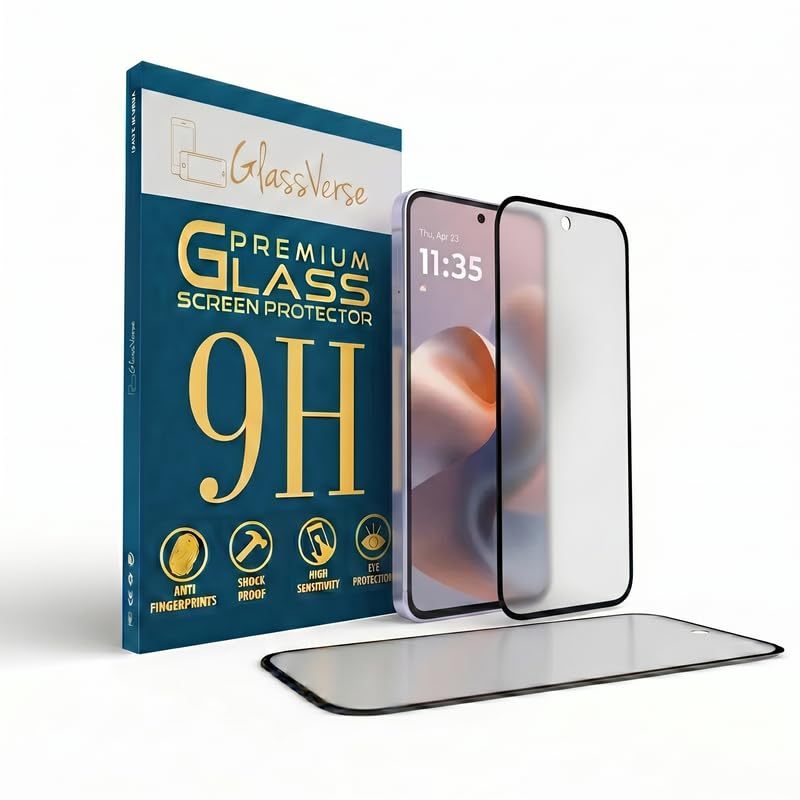 Image of GlassVerse D+ Matte Tempered Glass With 18H Hardness For Motorola G86 Power 5G (PACK OF 1) with Free Installation Kit. Full screen Coverage - 6.67 inch