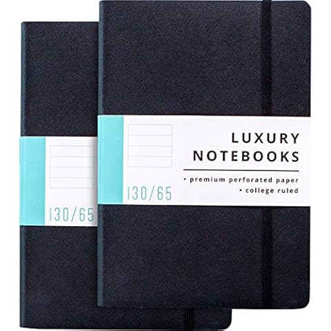 Paquete de 2 cuadernos de lujo rayados con cubierta suave Cover