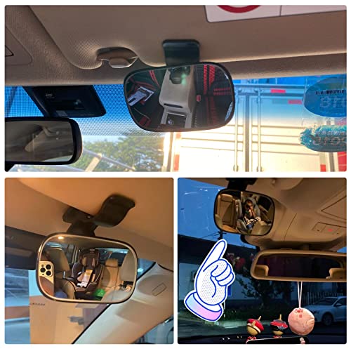 Image of Baby Car Mirror, Universal Car Interior Rearview Baby Mirror for Car with Wide Angle Convex Mirror, 360 Degree Adjustable Easily Observe the Baby's Move, Clip-on Sun Visor