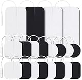 AUVON TENS Unit Replacement Pads Combination Set, 20 Packs Multiple Sizes Electrodes for TENS Unit, Reusable and Latex Free Pigtail TENS Pads for Multiple Pain Relief, 2mm Connector