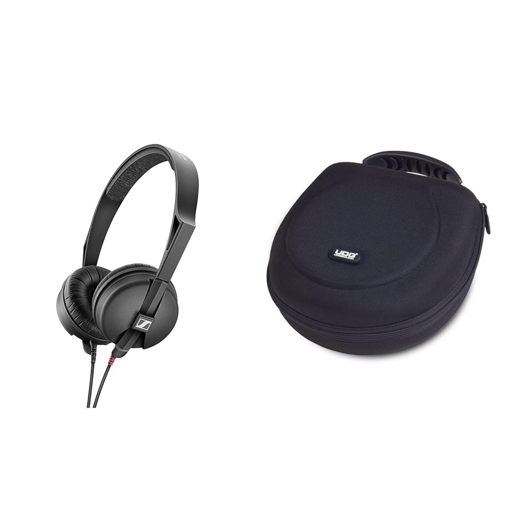 Sennheiser Professional HD 25 Light On-Ear-DJ-Kopfhörer, schwarz & UDG Creator Kopfhörer Hardcase Groß Schwarz U8200BL
