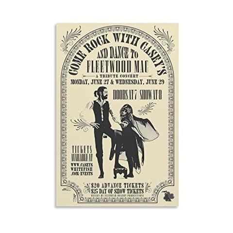 GLIMDA Fleetwood Mac Album Vintage Poster Poster Decorative Painting Canvas Wall Posters And Art Picture Print Modern Family Bedroom Decor Posters 12x18inch(30x45cm) Cover