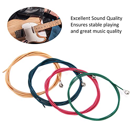 Corde de guitare acoustique 1 jeu de 4 cordes de guitare avec remplacement en métal à extrémité sphérique pour cordes de… - Les Beatles, Paul McCartney, John Lennon, RIngo Starr, George Harrison Corde de guitare acoustique 1 jeu de 4 cordes de guitare avec remplacement en métal à extrémité sphérique pour cordes de… – Image 3