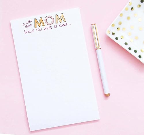 Miniatura 2 de Notas de campamento personalizadas de mamá, juego de bloc de notas de campamento personalizado para mamá, bonito juego de papel de papelería y