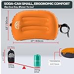 Gear Doctors 3.5oz Compact Ultralight Inflatable Camping Pillow— Inflatable Camp Pillow— Backpacking Pillows Ultralight— Camping Pillows for Sleeping, Hiking, Traveling, Beach, Office Working [Orange] - Image 3