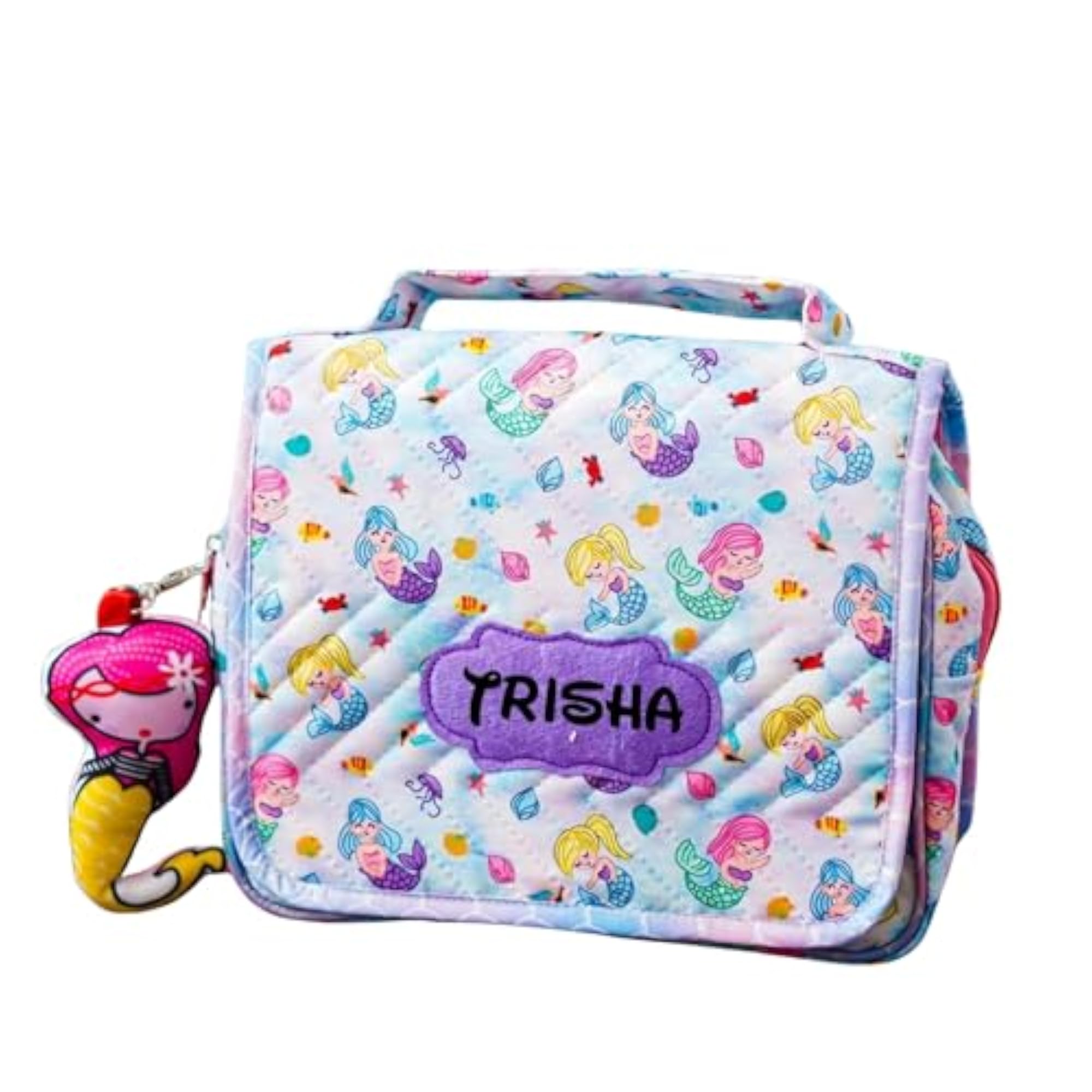 Customized Faux Leather Sling Bag for Kids, Name Engraving