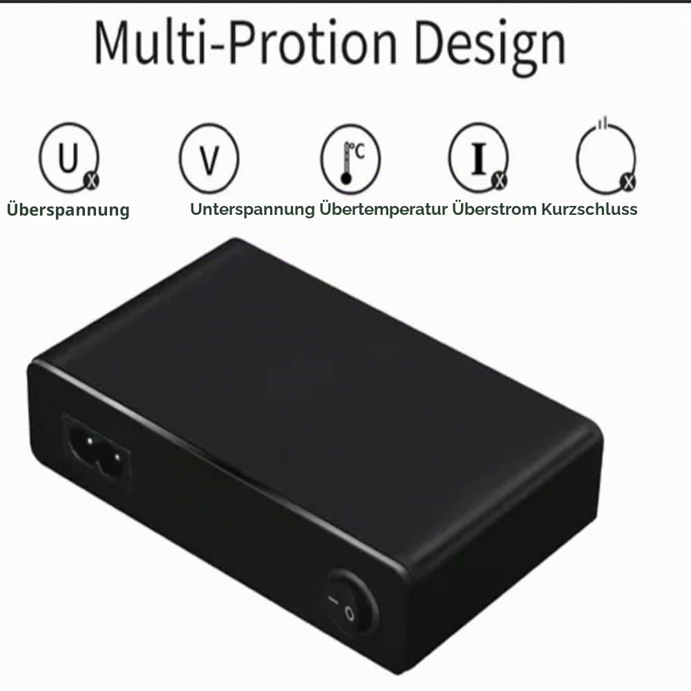 10 Port USB Ladegerät – Bis zu 10 Geräte Gleichzeitig Laden, Kompatibel mit Smartphones, Tablets und Powerbanks
