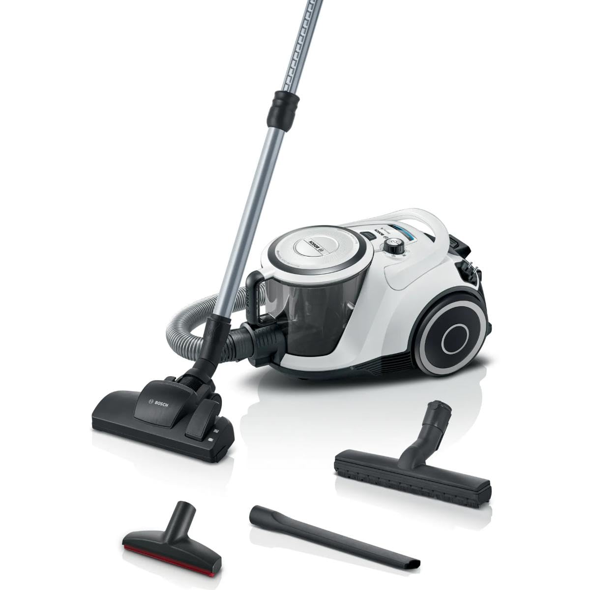Bosch Serie 6 BGC41XALL - Aspiradora sin Bolsa, Color Blanco, 750 W, 68 decibelios