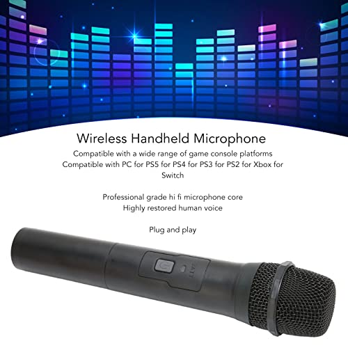 Wireless Handheld Microphone, For Ps5 Ps4 Ps3 Ps2 Xbox Switch Game Console, Professional Grade Hi Fi Microphone Cores, Plug And Play, Ergonomic Design(Black) #TOP2