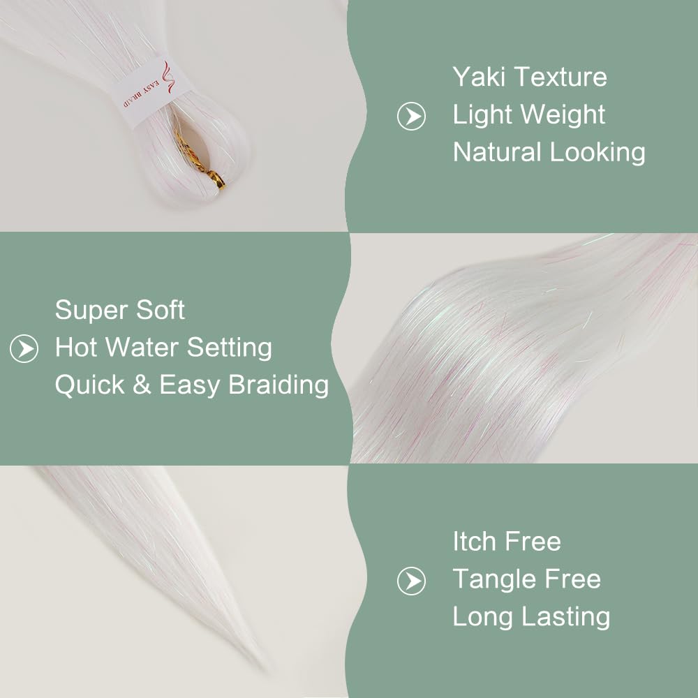 YDDM Capelli Per Treccine Africane Morado Extension Treccine Texture Yaki Easy Install per Principianti 32 Pollici 3 Pezzi Capelli Leggeri e Naturali per Box Braids, Twist e Crochet — view 193