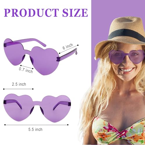 Image of Heart Sunglasses 12 /18 /24 Pcs Heart Shaped Glasses for Women Cute Funny Party Glasses Party Favors Accessories