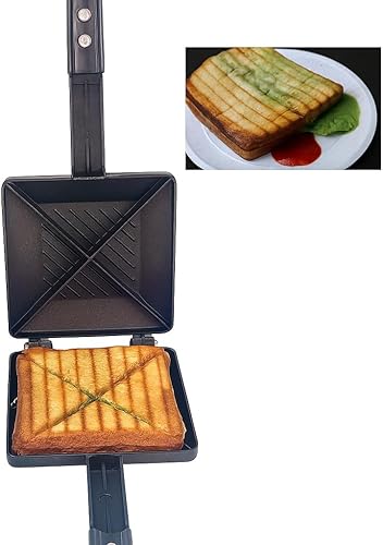 Miniatura 5 de Tostadora Sandwicherera antiadherente a gas, fabricante de panini, placas recubiertas antiadherentes, sándwiches calientes Quadra 4 Cut