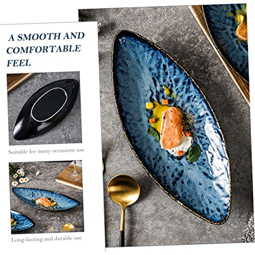 Plato de cerámica para sashimi grande para sushi miniatura 6