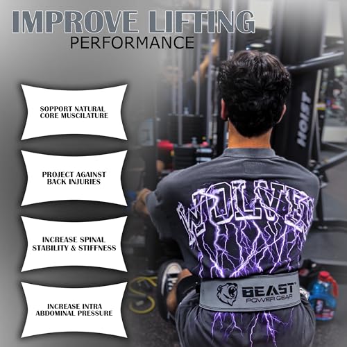 Beast Power Gear Weight Lifting Belt Lever Buckle 10MM 13MM Thick & 4 Inches Free Strap Weightlifting, Powerlifting, Deadlifts, Squats Men Women by Beast Power Gear - Image 5