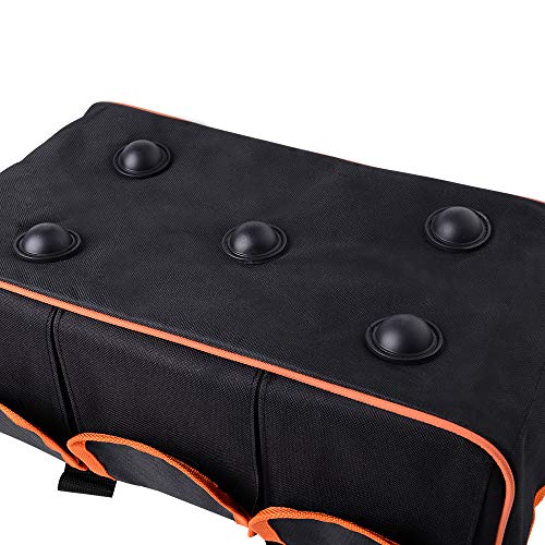 17-Inch Tool Bag, Wide Mouth Tool Tote Bag,Muti-Purpose Tool Bag Organiser With Adjustable Shoulder Strap And Plastic-Lined External Pockets, For Home Diy & Professional Use, Tool & Equipment Storage #TOP4