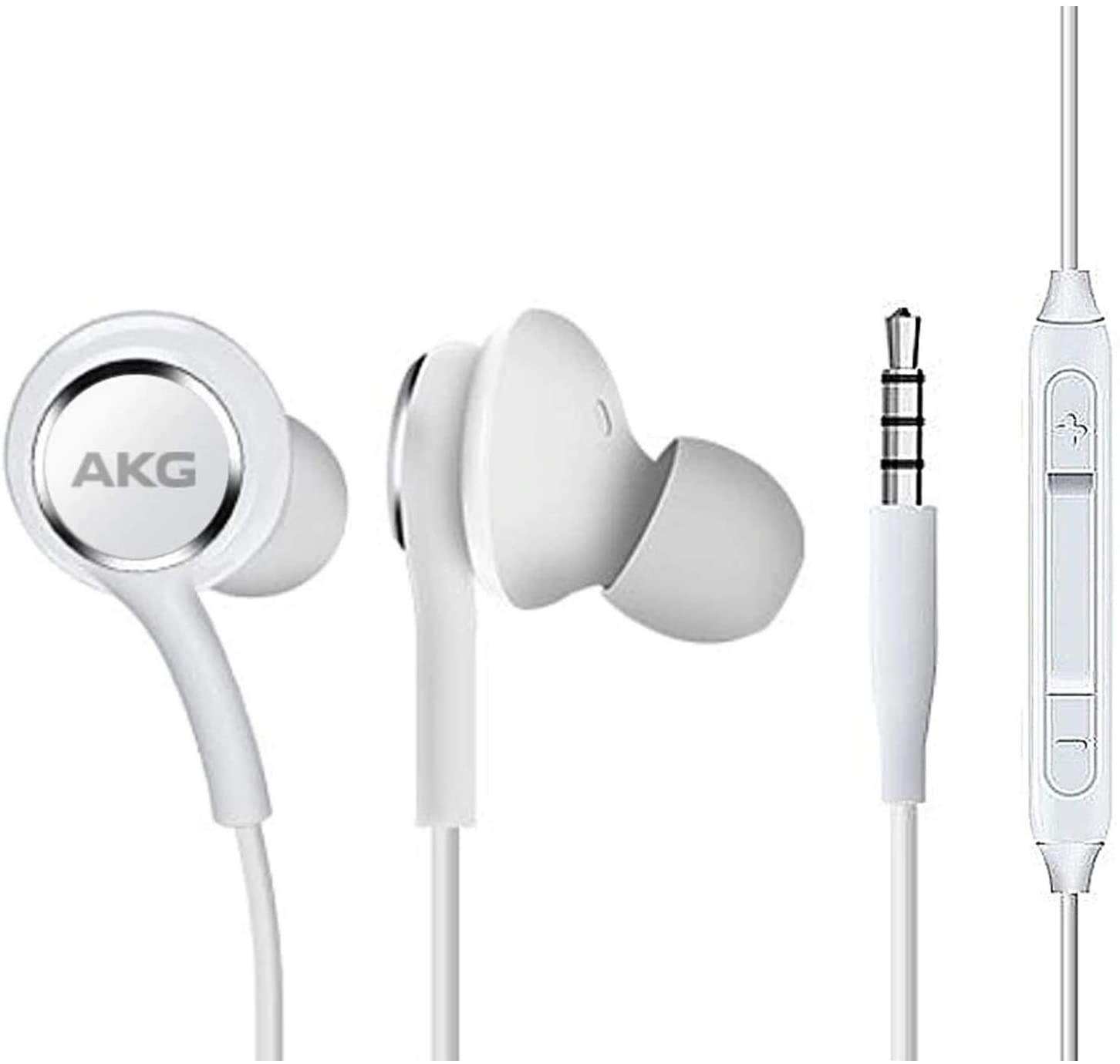 OEM UrbanX Corded Stereo Headphones for Motorola MotoGO TV EX440 - with Microphone and Volume Buttons - White (US Version with Warranty)