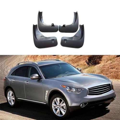 Guardabarros delanteros y traseros para Infiniti FX35, FX37 y FX50 de 2009 a 2014, 4 piezas 2