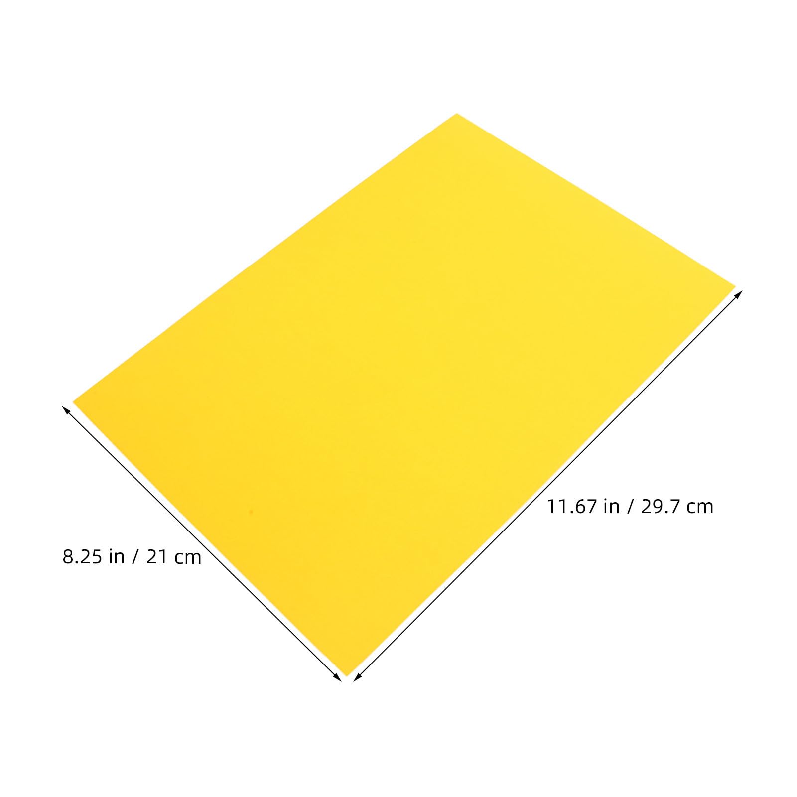 DIYEAH 150 Unidades Papel de Cartón Amarillo Doble Cara Resistente al Desgarro Compatible con Varios Bolígrafos para Manualidades Escolares y Hogar
