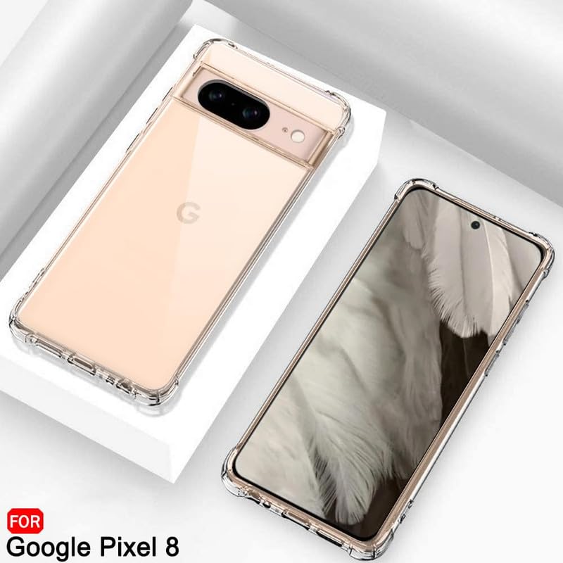 Image of Case Creation Brand - Mobile Cover for Google Pixel 8 (Soft & Flexible Back Case), Transparent